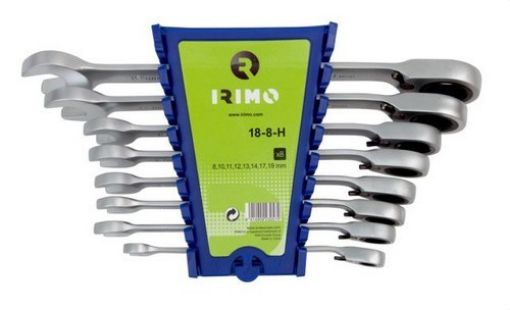 Imagen de Juego 8 Llaves Combinadas Carraca Fija 8-19Mm