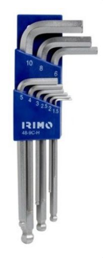 Imagen de Juego De 9 Llaves Acodadas Bola Serie Larga 15-10 