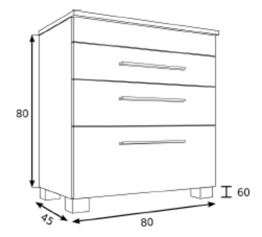 Imagen de Mueble De Baño Viena Cambrian 80 Cm Con Patas 1-19