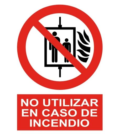 Imagen de Cartel Rd00116 21*30 No Utilizar En Caso Incendio