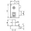 Imagen de Cerradura Azbe 56B-60 Iz Hn