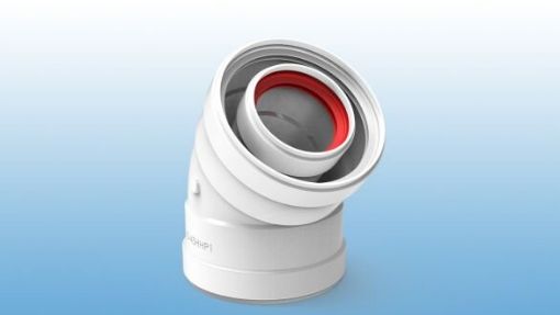 Imagen de Codo Coaxial 80/110 45º H-H 811-45Hhp1 Fig