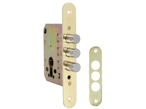 Imagen de Cerradura 103 Acero Latonado Barnizado