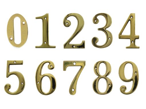 Imagen de Números Latón Latón Pulido 2672