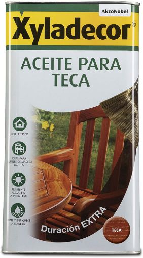 Imagen de Xylazel Aceite Teca 5 Lts. 5089083 Bruguer