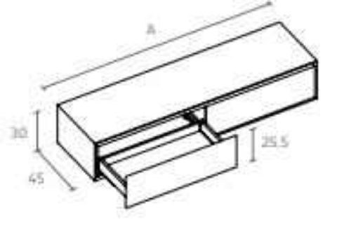 Imagen de Mueble Ryo Xl180 Negro Brillo Ryo203180 Nuovvo