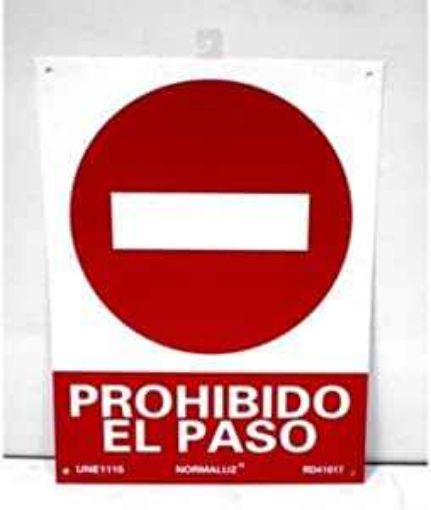 Imagen de Señal Prohibido El Paso Pvc 0,7Mm 300*400 Rd41017