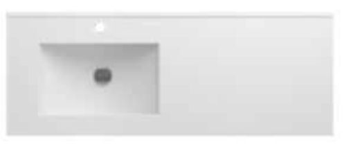 Imagen de Lavabo Integral Ceramico 1S Desplazado 121X46 Ordo