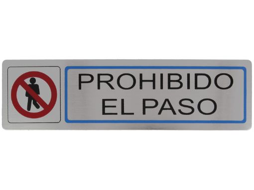 Imagen de Placa Símbolo 68 Acero Inoxidable Mate