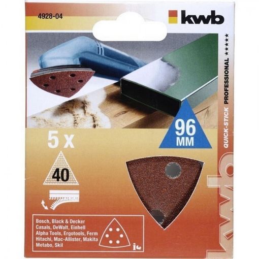 Imagen de 5 Abrasivos Triangulo 6 Agu 96X96X96 Mm Gr 80