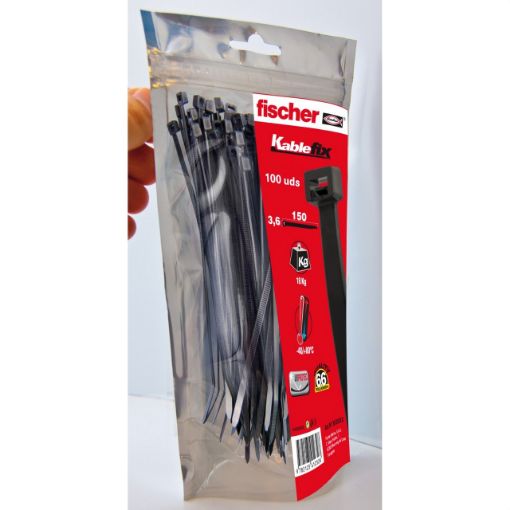 Imagen de Bolsa 100 Bridas 2,5x160 Negro 69363 (520651)