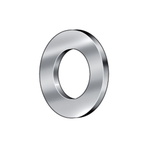 Imagen de Caja 250 Arandelas Lisa Din 125A 12 Zinc 