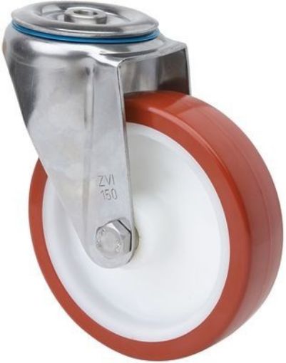 Imagen de Rueda Gir.20Zvli80-Pol80-Poliur.Inox Freno