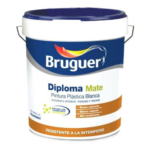 Imagen de Pintura Diploma 10 Lt. Blanco Bruguer