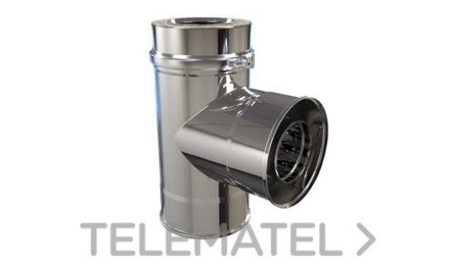 Imagen de Te 90º Sin Tapa 180 Doble Pared