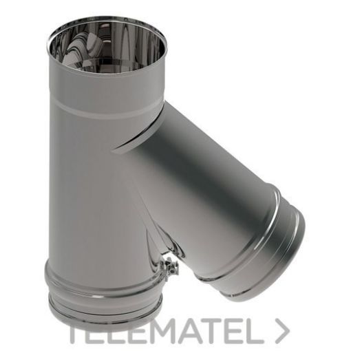 Imagen de Te 135º S/Tapa Simple Pared 200 Aisi 304