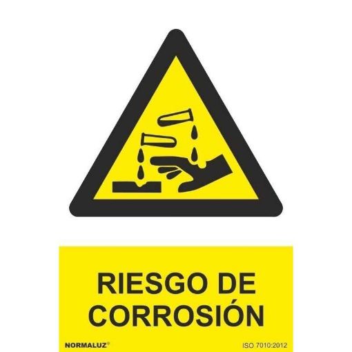 Imagen de Señal Peligro Riesgo De Corrosion Pvc Rd30003