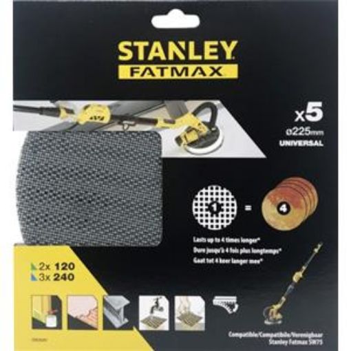 Imagen de Lijas Para Lijadora Panel Yeso 225Mm 5Ud. Sta39297