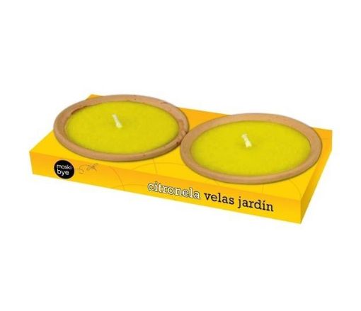 Imagen de Vela Plato Terracota Pequeño Citronela Flower