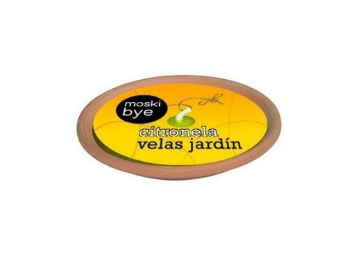 Imagen de Vela Plato Terracota Grande Citronela Flower