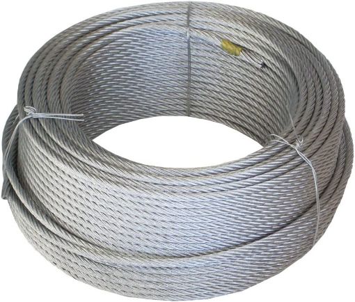 Imagen de Cable Industrial 6x7+1 2mm acero galvanizado 100 m