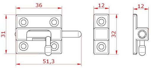 Imagen de Cerrojillo Cro 973/70 9734 Ayr