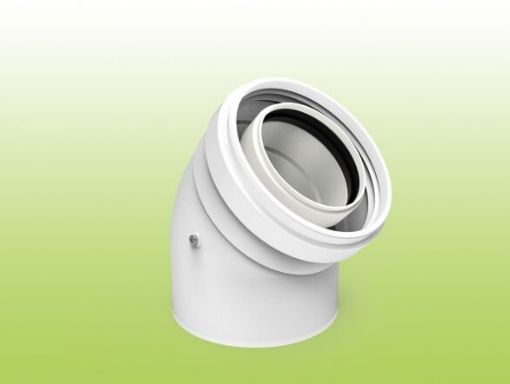 Imagen de Codo Coaxial Cond. 60/100 45º Mh 610-45Mhp15 Fig