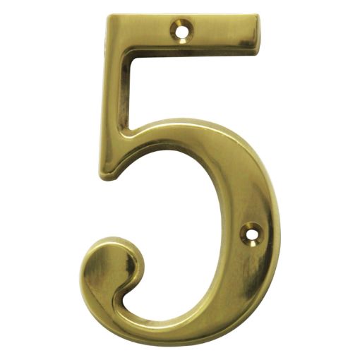 Imagen de Número 5 Latón Latón Pulido 2674