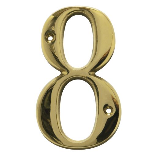 Imagen de Número 8 Latón Latón Pulido 2677