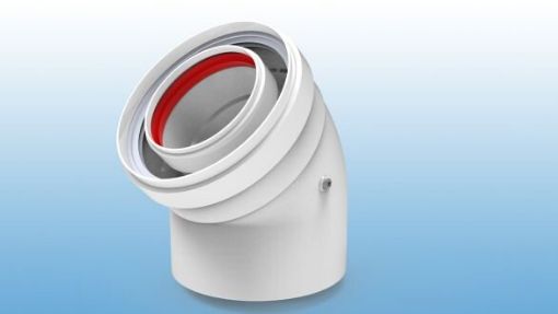 Imagen de Codo Coaxial 60/100 45º Mh 610-45Mhp1 Fig