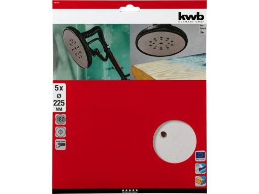 Imagen de Blister De 5 Discos De Lija D.225Mm Grano 180