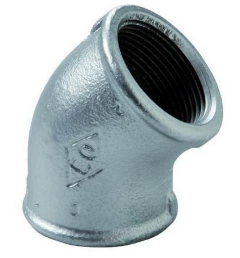 Imagen de F120 CODO 45° H/H 2 1/2 GALVANIZADO 12005009