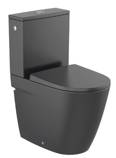 Imagen de TAZA TANQUE BAJO ONA NEGRO MATE A342688080 ROCA