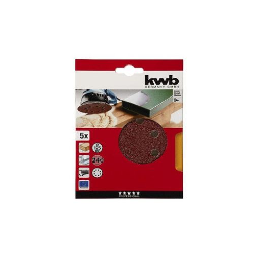 Imagen de 5 Discos Abrasivos 8 Agu Ø 125 Mm Gr 240