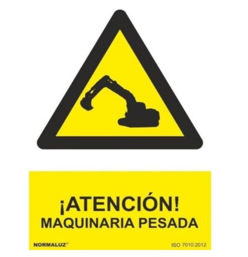 Imagen de SEÑAL MAQUINARIA PESADA EN MOVIMIENTO 21*30 ALUM.