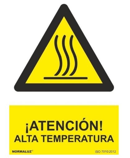 Imagen de ALUM PELIGRO ALTA TEMPERATURA 21*30 RD30920