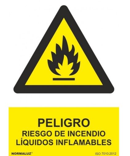 Imagen de ALUM PELIGRO INCENDIO LIQU.INFLAM 21*30 RD30918
