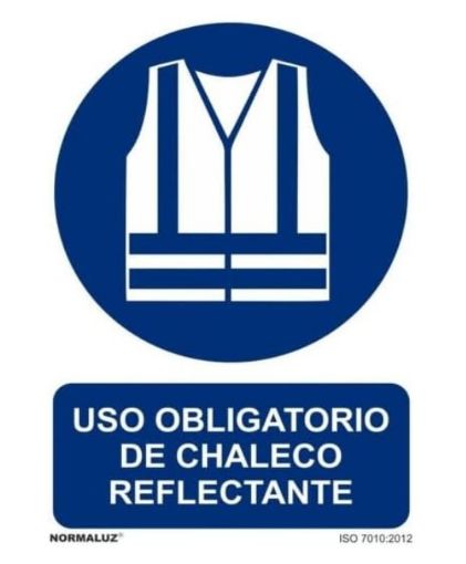 Imagen de SEÑAL OBLIGATORIO CHALECO REFLECTANTE 21×30 ALUMINIO RD20943