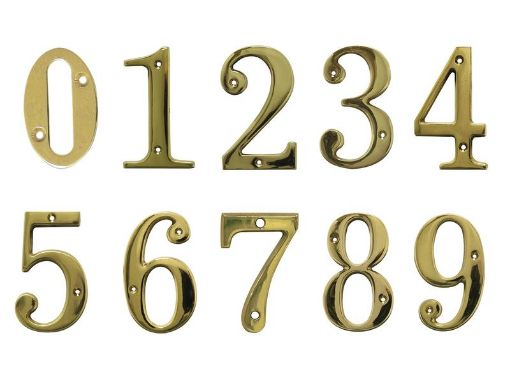 Imagen de Números Latón Latón Pulido 2669