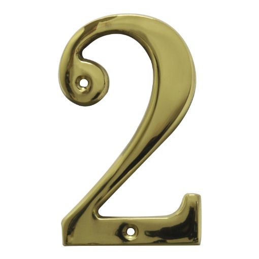 Imagen de Número 2 Latón Latón Pulido 2671