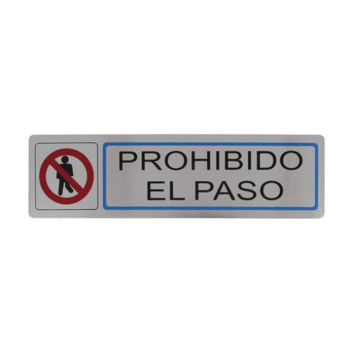 Imagen de Placa Símbolo 68 Acero Inoxidable Mate