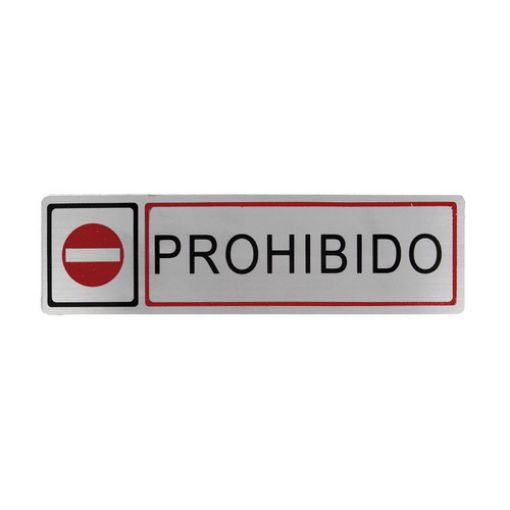 Imagen de Placa Símbolo 72 Acero Inoxidable Mate