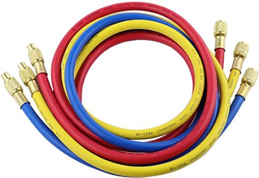 Imagen de JUEGO 3 MANGUERAS DE CARGA 1/4" X 5/16" GAS SERVEI