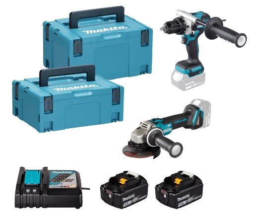 Imagen de Kit Combo LXT DGA504Z+DHP492Z+BL1850BX2 5AH DLX2413TJ Makita