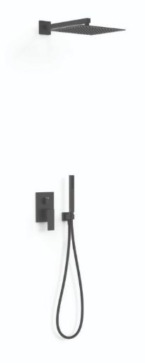 Imagen de CONJUNTO DE DUCHA EMPOTRADO CUADRADO 2 VÍAS CROMO 00638004NM TRES