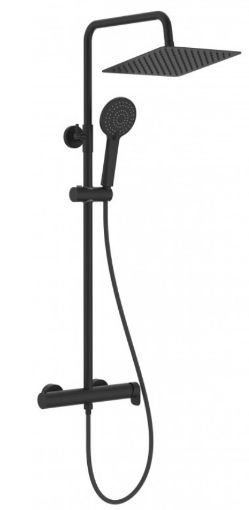 Imagen de COLUMNA DUCHA VEGA PLUS SQUARE NEGRO MATE · A5A9C6ENB0 · ROCA