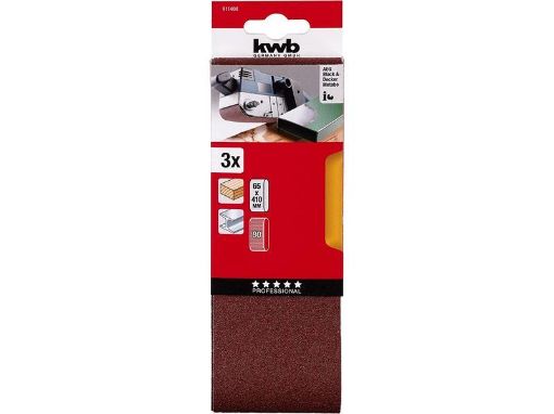 Imagen de 3 Bandas Abrasivas Gr 40 75X533 Mm 