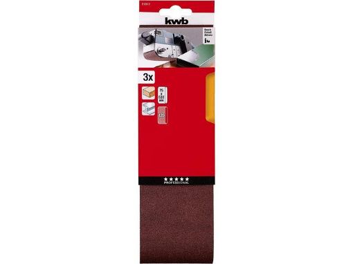 Imagen de 3 Bandas Abrasivas Gr 120 75X533 Mm 