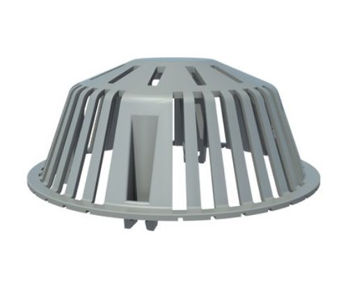 Imagen de REJILLA ALTA Ø22 25 × 25 CM GRIS 031555 JIMTEN