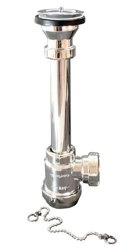 Imagen de SIFÓN BOTELLA CON VÁLVULA CROMADO T-3M ME TECNOAGUA